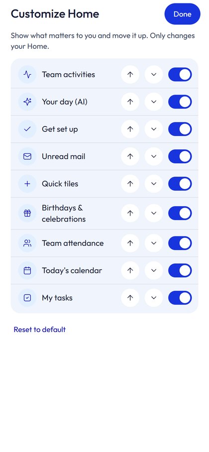Customize Home screen