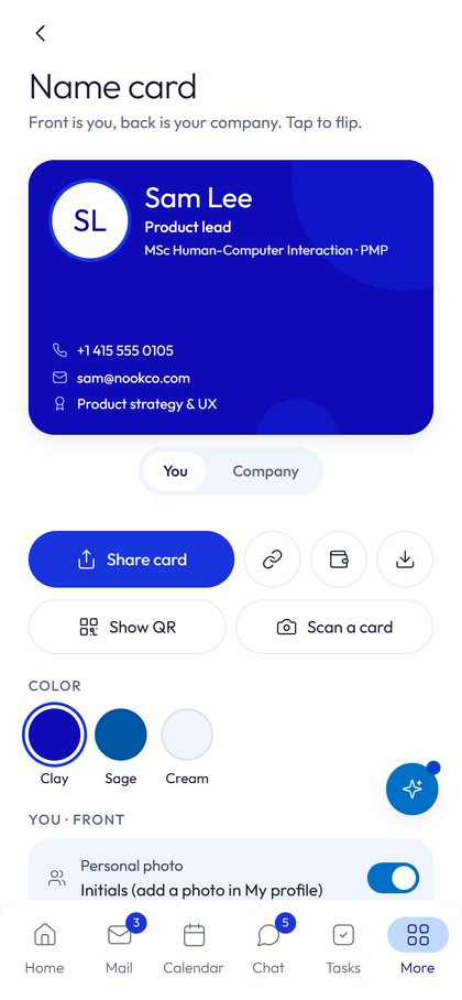 Name card